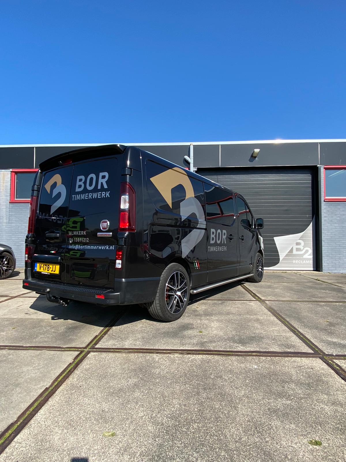 Auto belettering Bor Timmerwerk