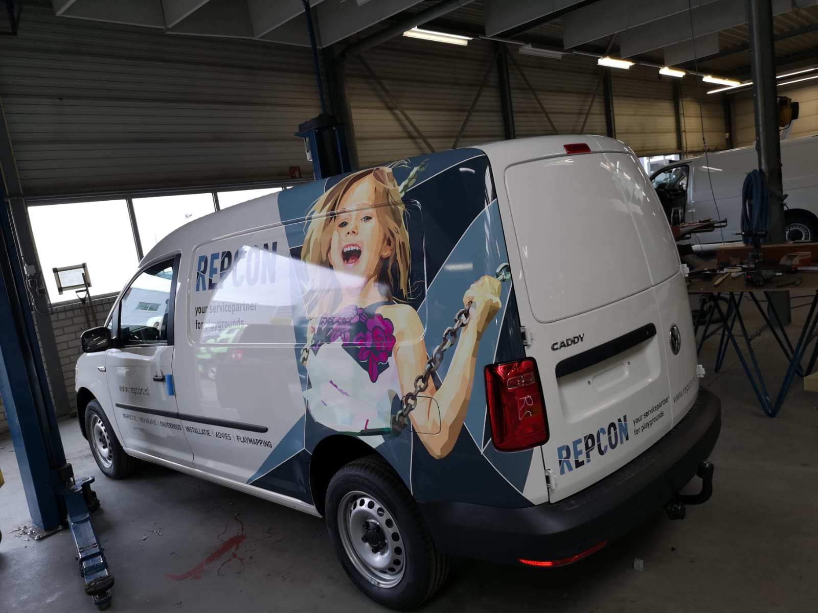 Auto belettering voor Repcon