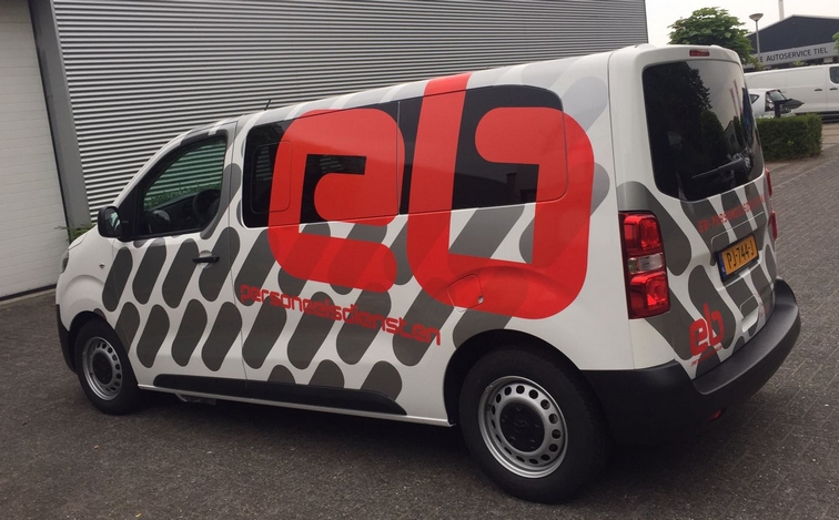 EB personeelsdiensten auto belettering