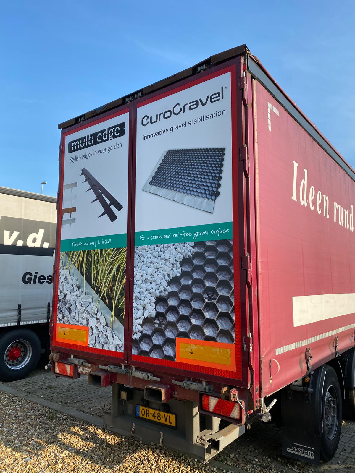 Full color op vrachtwagen deur