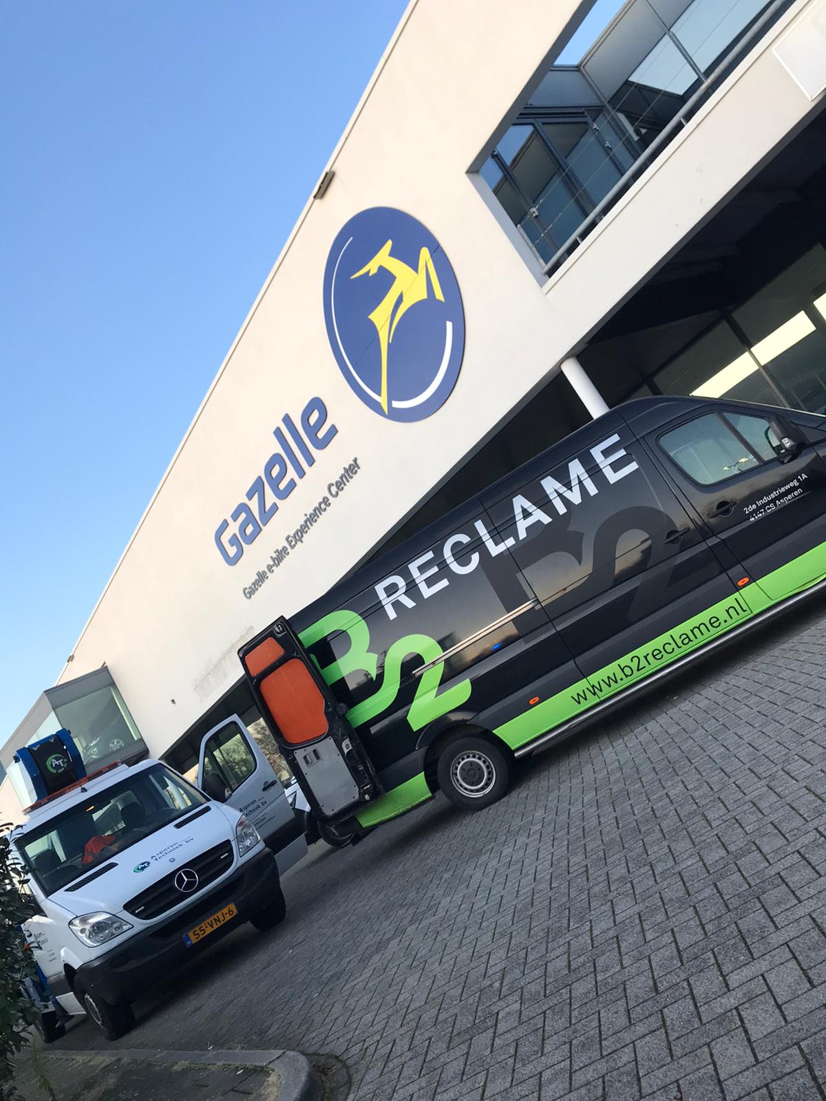 Gevelreclame voor Gazelle in Nijmegen